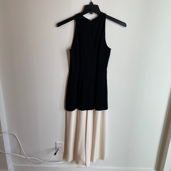 A.L.C. Sleeveless Layered Midi Dress in Black & Off White - Picture 6 of 9